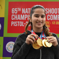 Indian shooter registers the highest score ever in women�s 25m pistol event