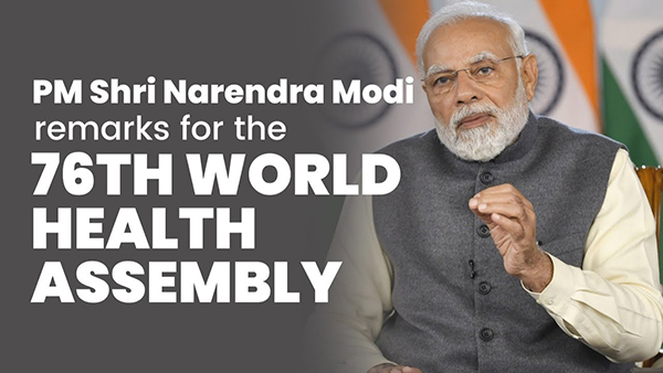 PM Modi speaks at the World Health Assembly