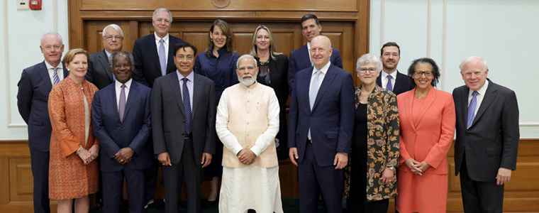 PM Modi urges Goldman Sachs for more India investment.
