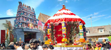 Temple Festival in Furstenfeldbruck's Commercial Area Resembles Festivities in India