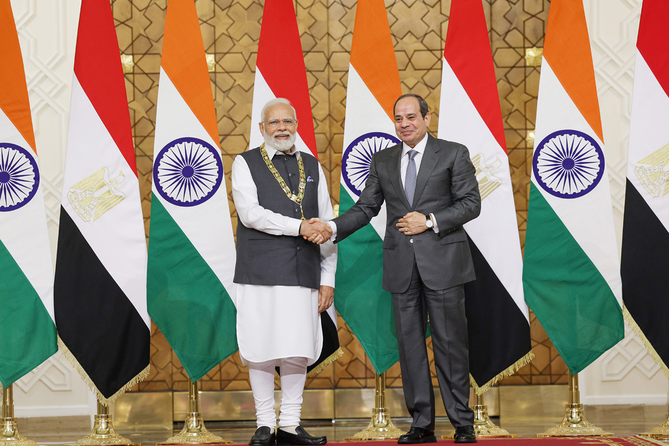 Egyptian President Abdel Fattah El Sisi Grants Prime Minister Narendra 