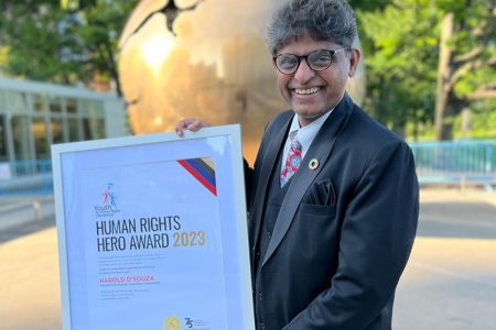 Harold D’souza Receives 2023 UN Human Rights Hero Award