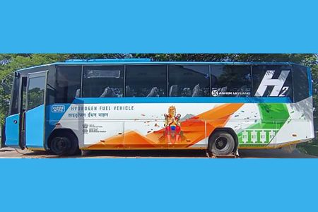 Trial runs of India’s inaugural hydrogen-powered bus kick off on Ladakh’s streets.