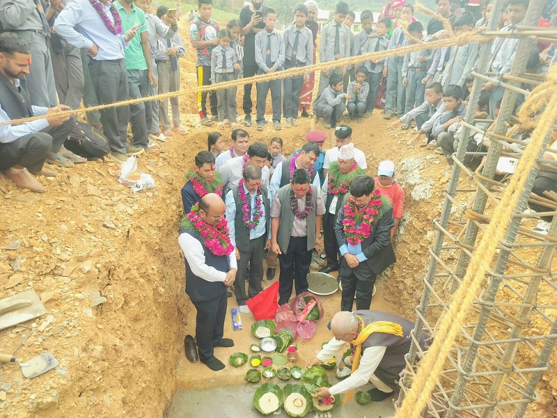 India Begins School, Hostel Construction in Nepal’s Pyuthan