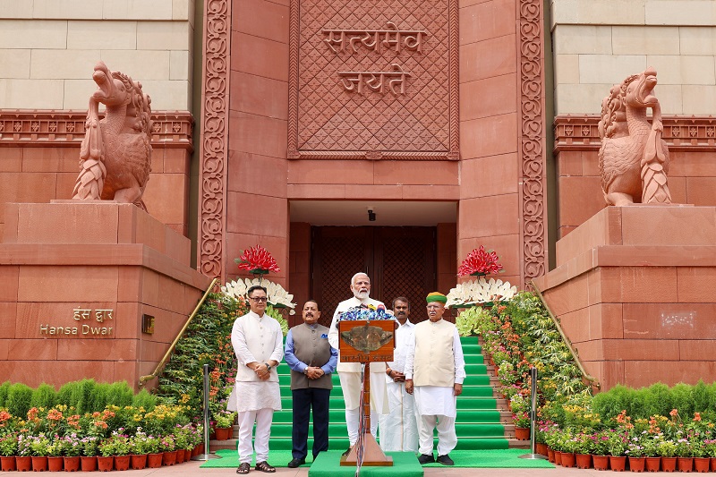 PM Modi and Senior Ministers Embark on 18th Lok Sabha Journey