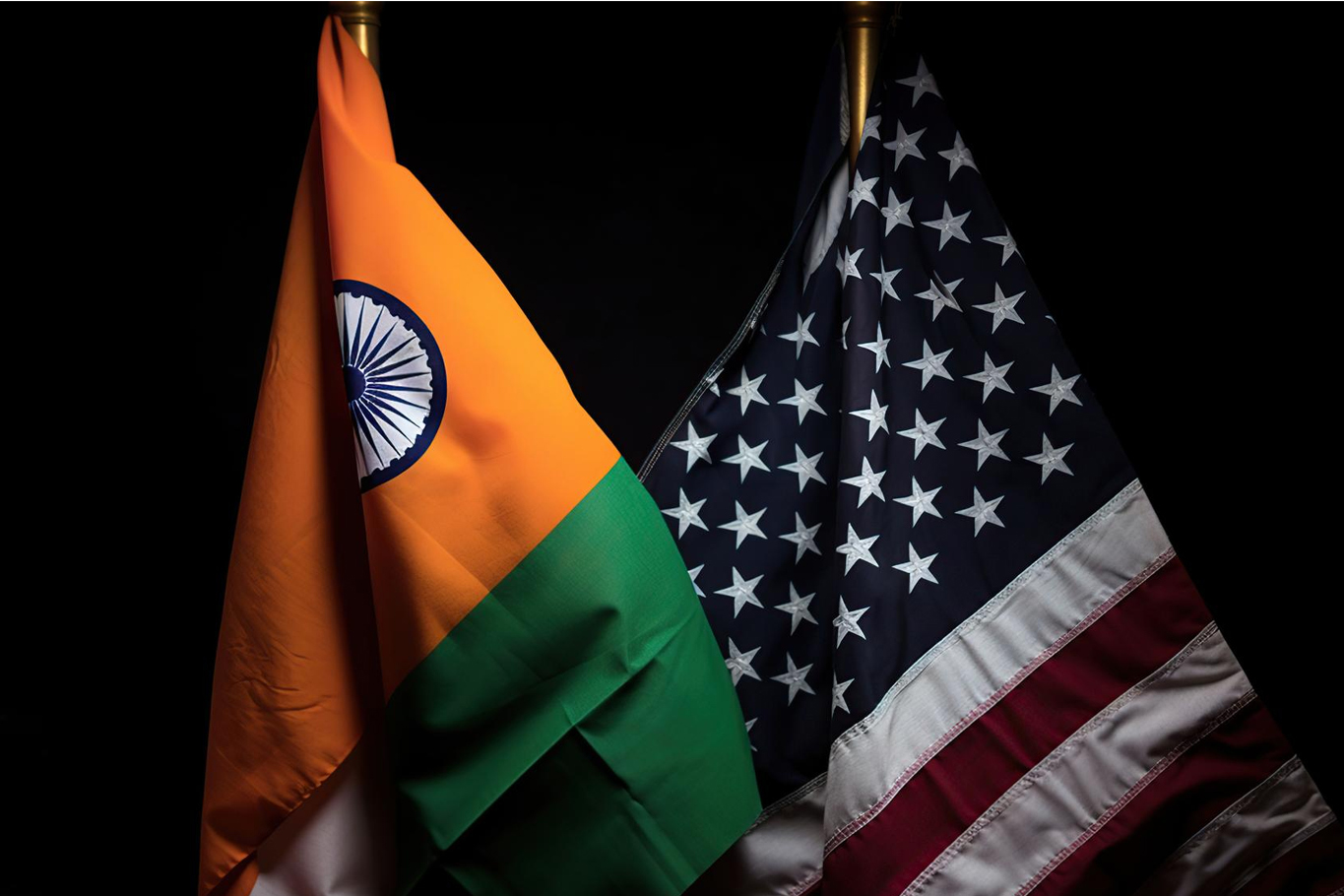 india and US flags