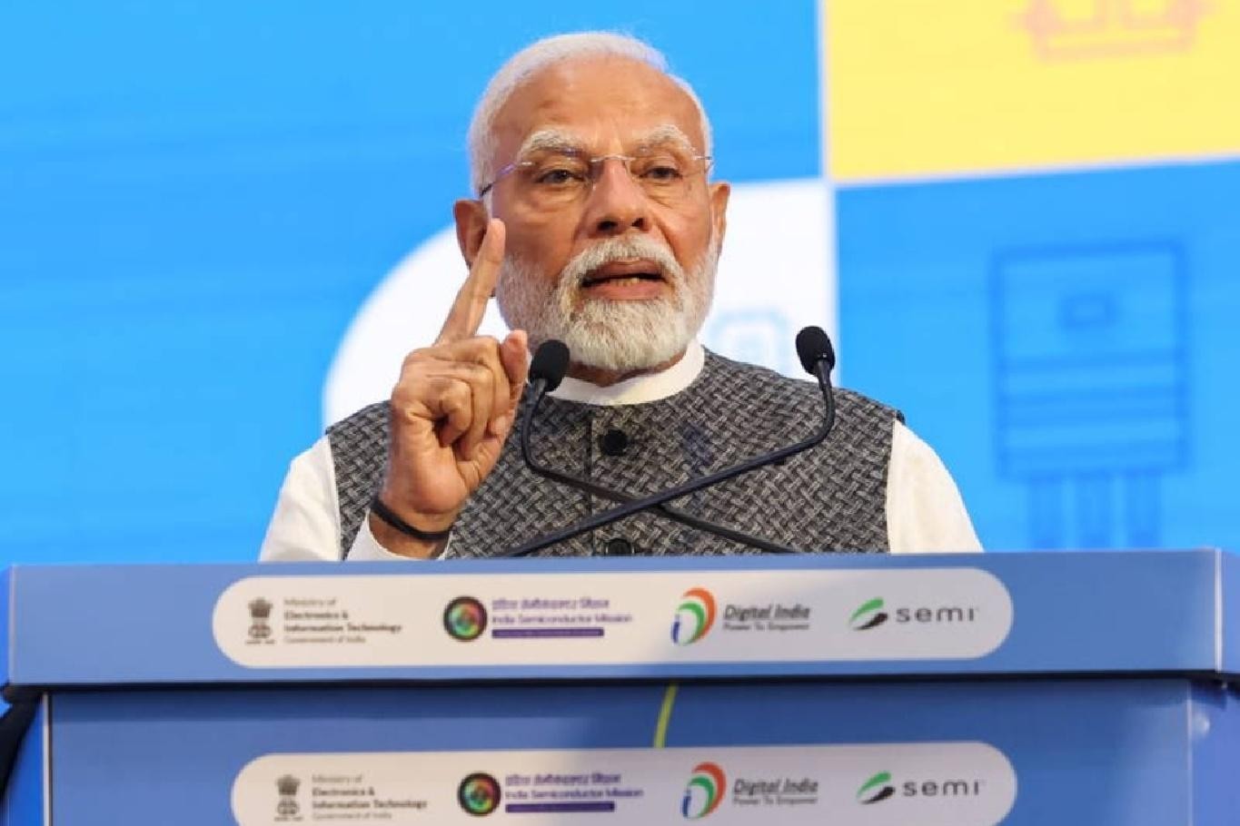 Modi Unveils Semicon India 2024, Envisions Global Chips