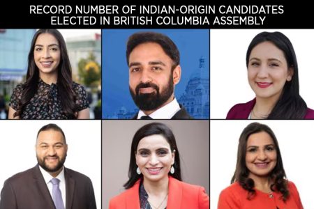 Record Number of Indian-Origin Candidates Elected in British Columbia Assembly
