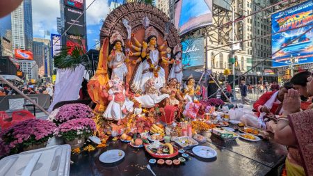 Durga Puja at Times Square unites Indian-Americans!