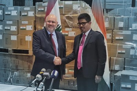 India Delivers First Humanitarian Aid Tranche to Lebanon
