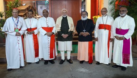 Modi promotes harmony at Catholic Christmas gatherings