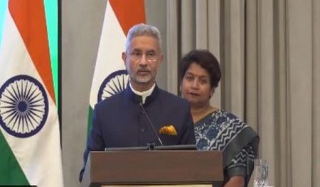 Jaishankar backs the two-state solution, calls India’s stance “balanced.”