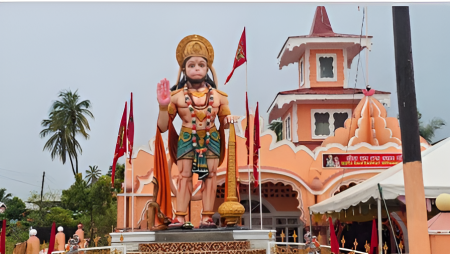 16-ft Lord Hanuman Statue Installed in Guyana's Sparta