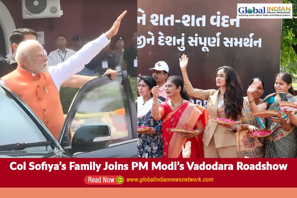 Col Sofiya’s Family Joins PM Modi’s Vadodara Roadshow