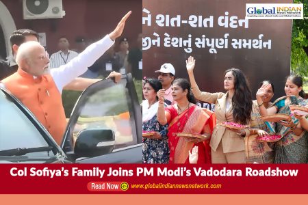 Col Sofiya’s Family Joins PM Modi’s Vadodara Roadshow