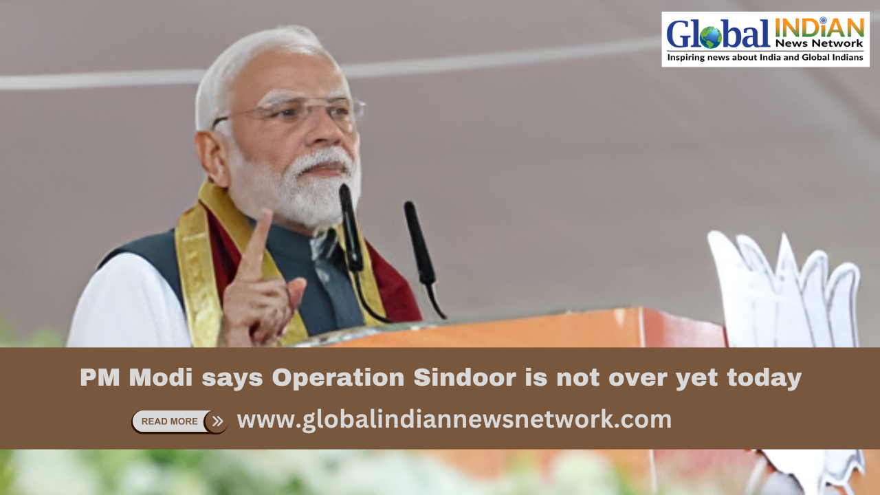  PM Modi says Operation Sindoor is not over yet today