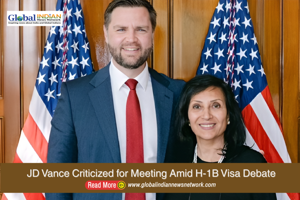 JD Vance Criticized for Meeting Amid H-1B Visa Debate