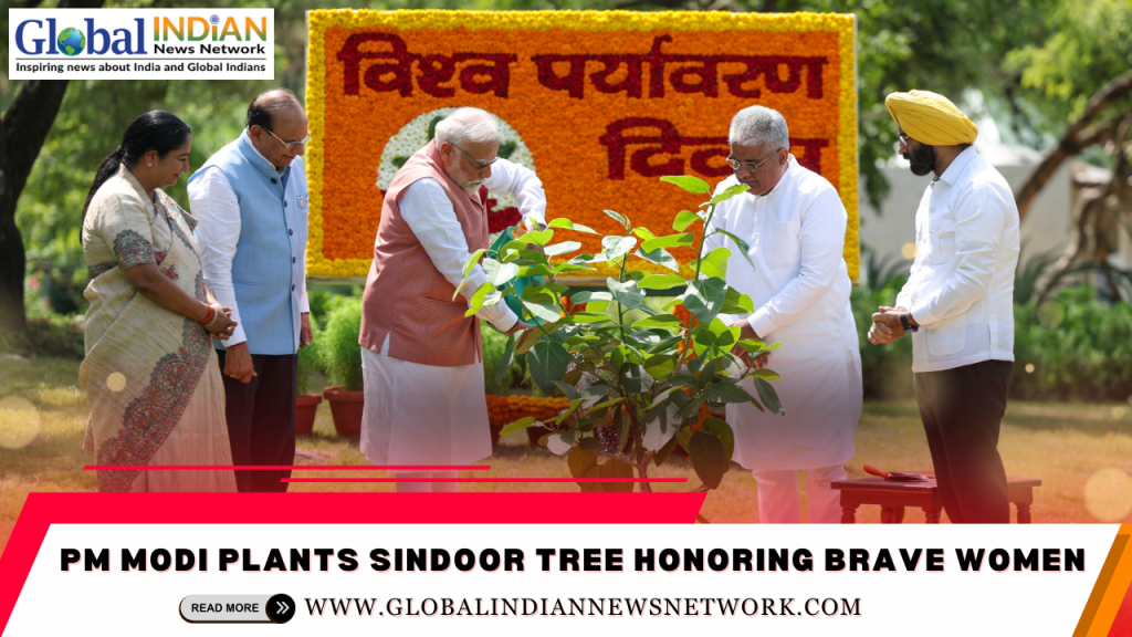 PM Modi Plants Sindoor Tree Honoring Brave Women