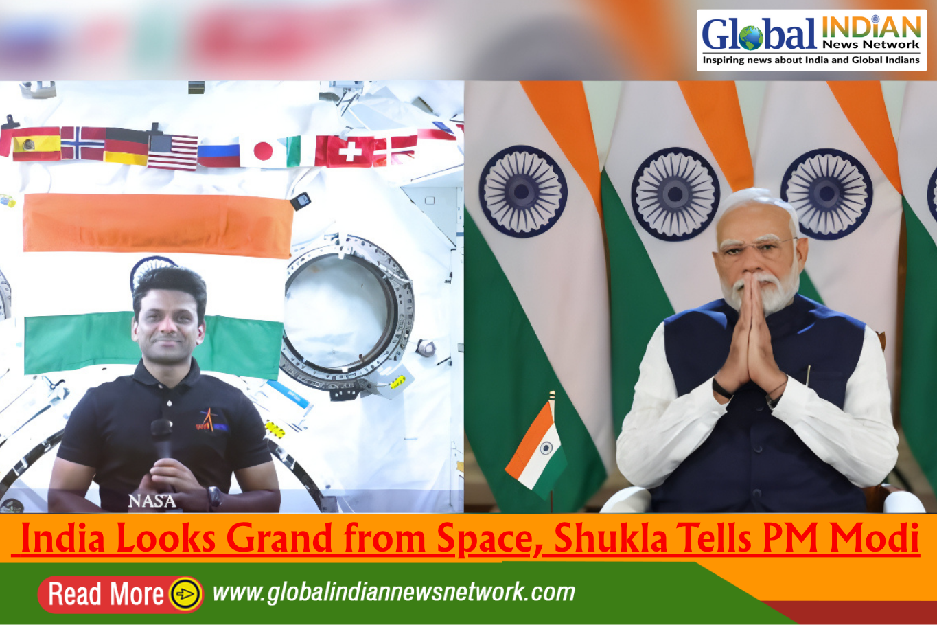  India Looks Grand from Space, Shukla Tells PM Modi