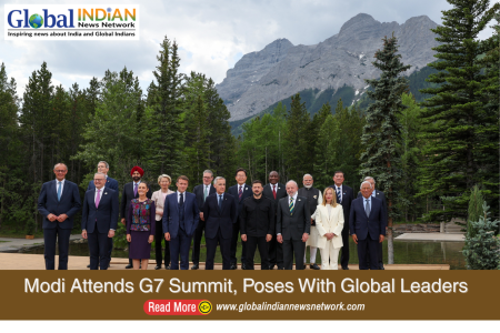 Modi Attends G7 Summit, Poses With Global Leaders