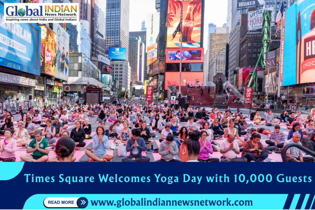 Times Square Welcomes Yoga Day with 10,000 Guests