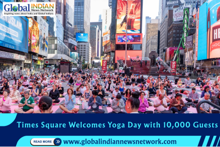 Times Square Welcomes Yoga Day with 10,000 Guests Times Square Welcomes Yoga Day with 10,000 Guests