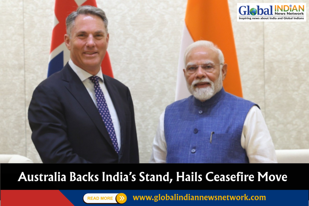 Australia Backs India’s Stand, Hails Ceasefire Move Australia Backs India’s Stand, Hails Ceasefire Move