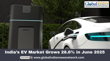 India’s EV Market Grows 28.6% in June 2025