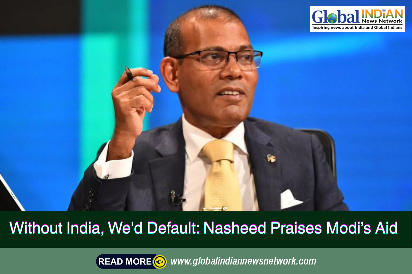 Without India, We'd Default: Nasheed Praises Modi’s Aid
