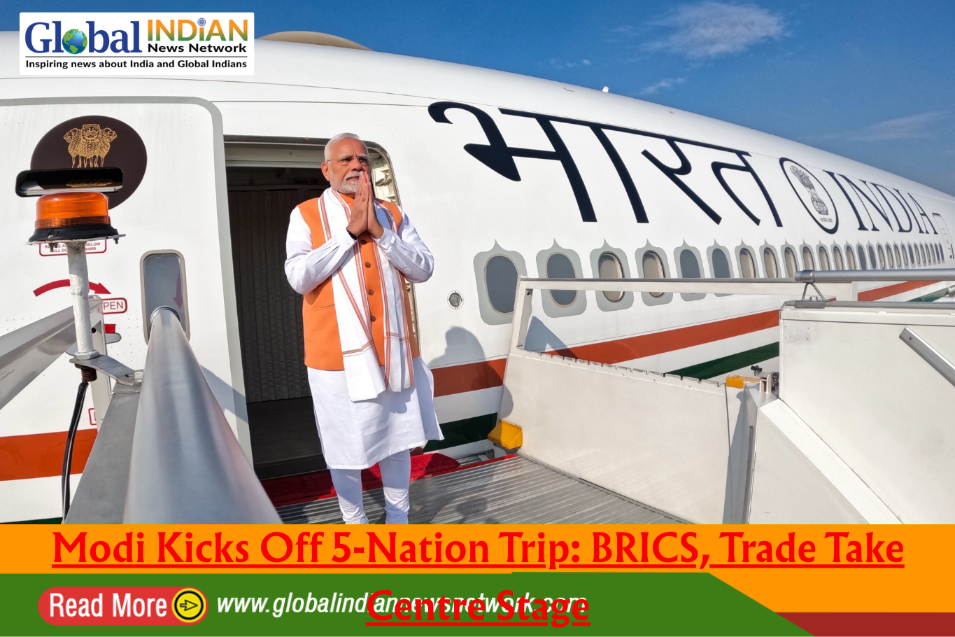 Modi Kicks Off 5?Nation Trip: BRICS, Trade Take Centre Stage