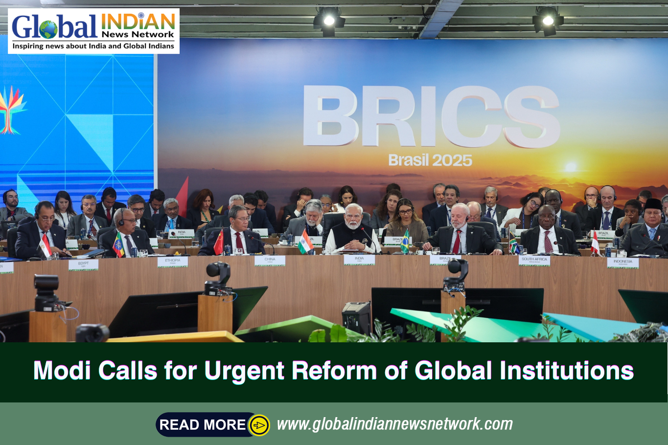  Modi Calls for Urgent Reform of Global Institutions