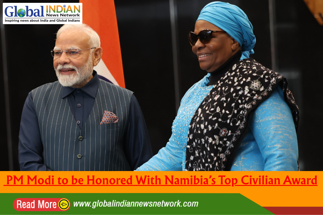  PM Modi to be Honored With Namibia’s Top Civilian Award