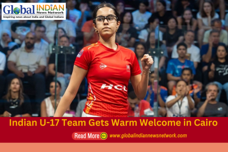Indian U-17 Team Gets Warm Welcome in Cairo