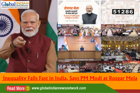 Inequality Falls Fast in India, Says PM Modi at Rozgar Mela