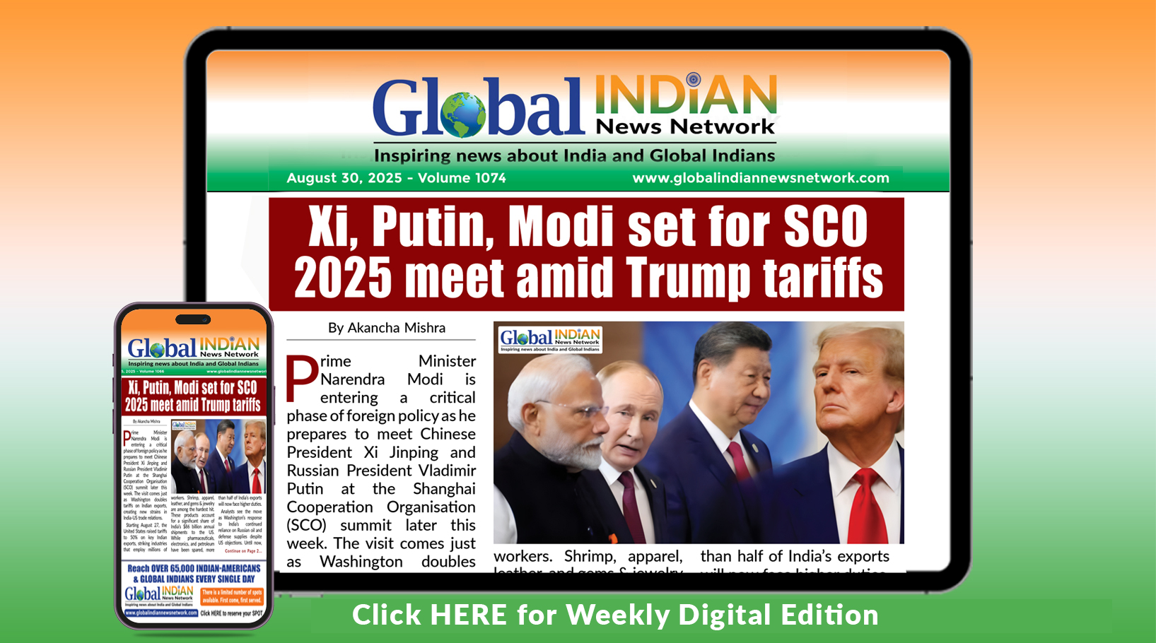 Xi, Putin, Modi set for SCO 2025 meet amid Trump tariffs & Weekly Summary of Global Indians