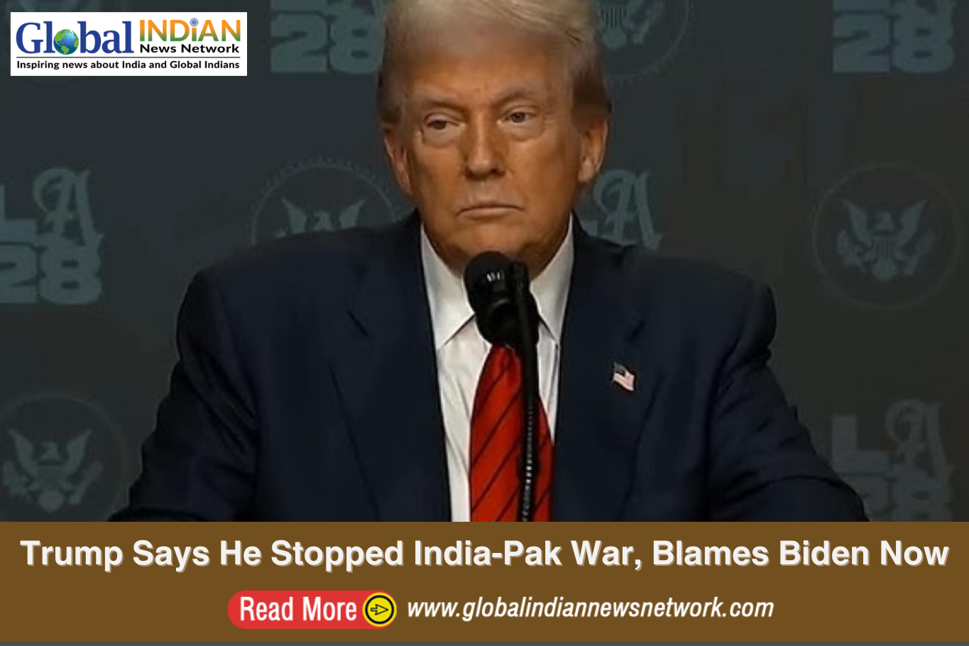 Trump Says He Stopped India-Pak War, Blames Biden Now
