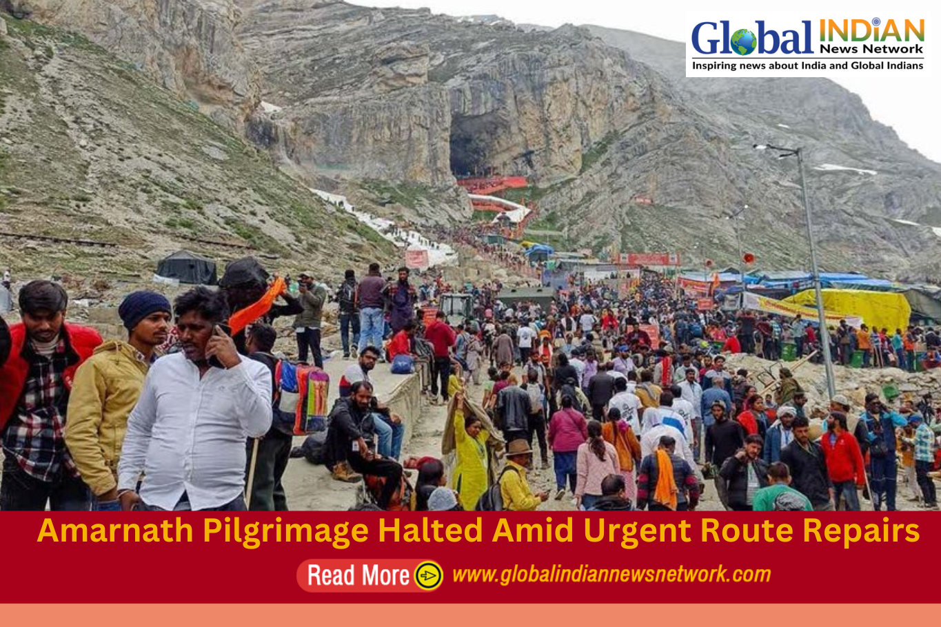  Amarnath Pilgrimage Halted Amid Urgent Route Repairs

