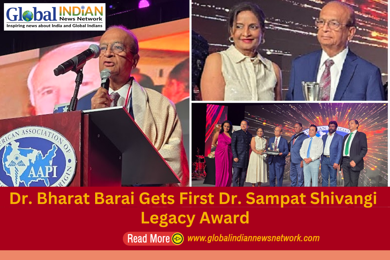 Dr. Bharat Barai Gets First Dr. Sampat Shivangi Legacy Award