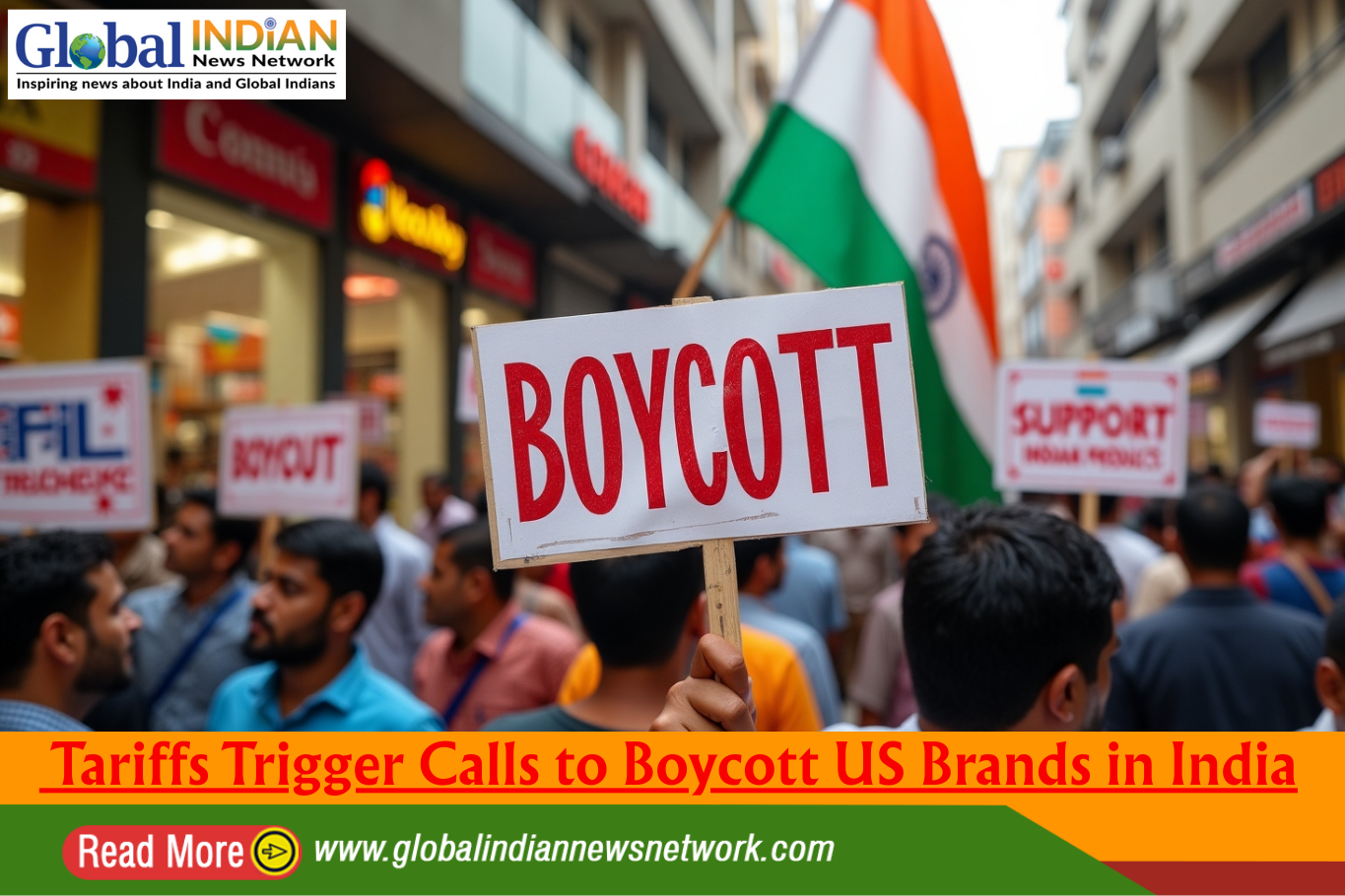  Tariffs Trigger Calls to Boycott US Brands in India
