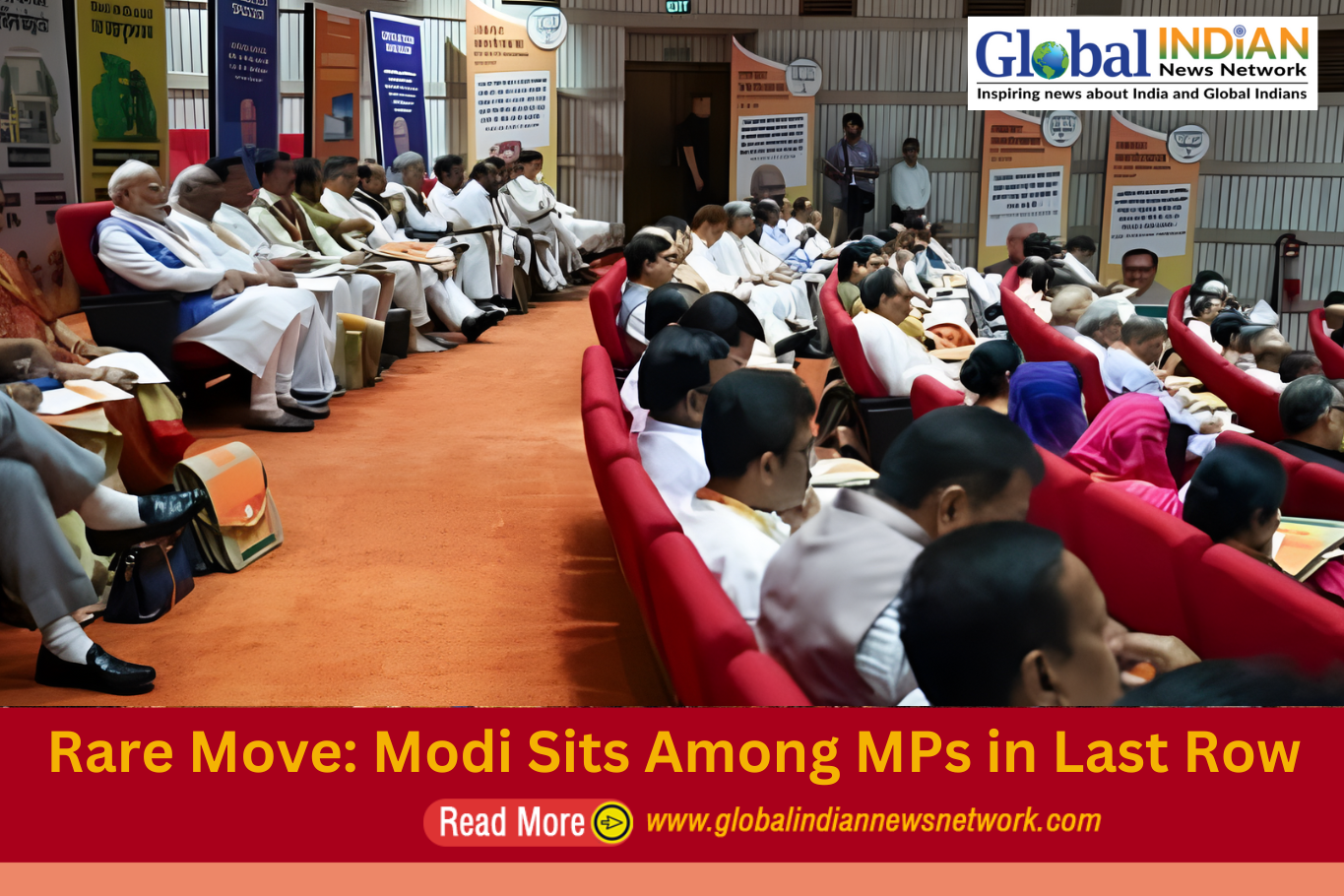 Rare Move: Modi Sits Among MPs in Last Row