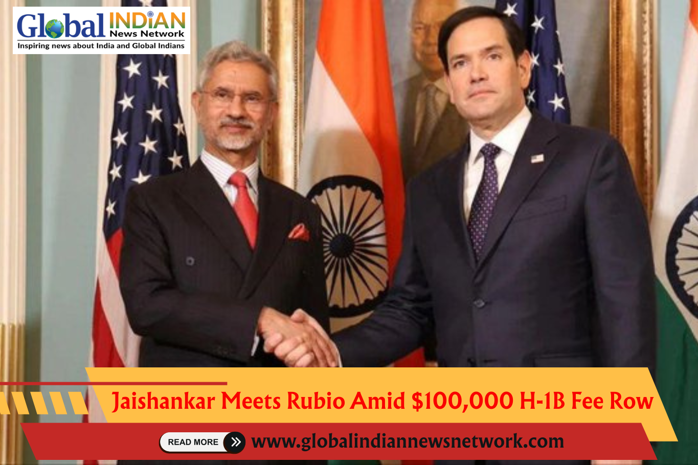  Jaishankar Meets Rubio Amid $100,000 H-1B Fee Row