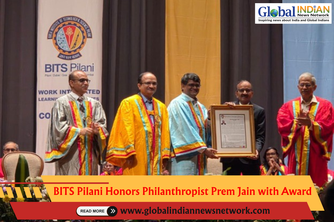  BITS Pilani Honors Philanthropist Prem Jain with Award
