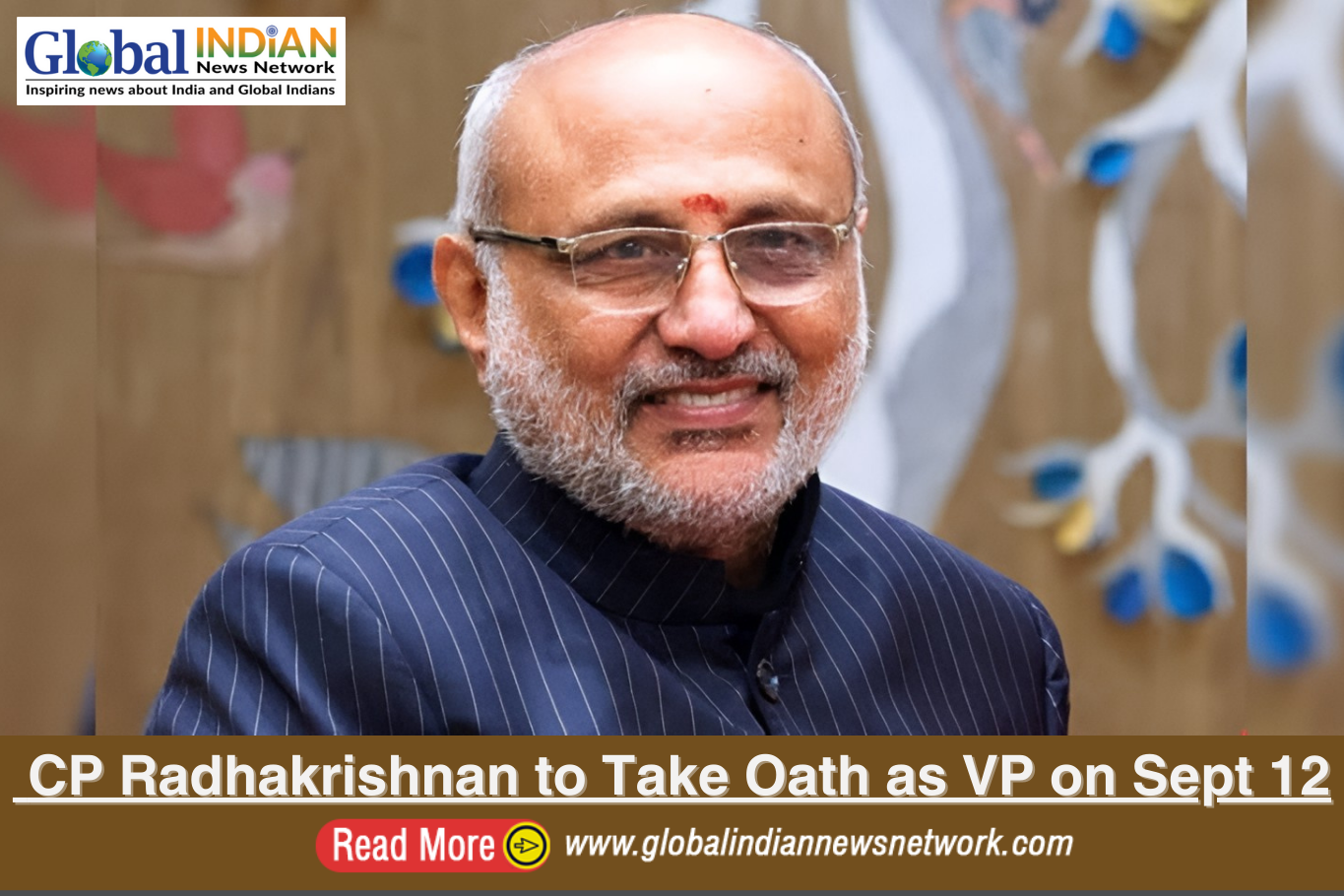  CP Radhakrishnan to Take Oath as VP on Sept 12

