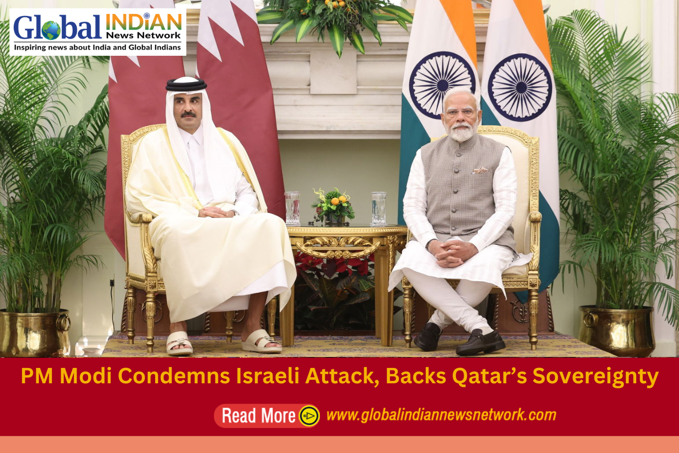  PM Modi Condemns Israeli Attack, Backs Qatar’s Sovereignty
