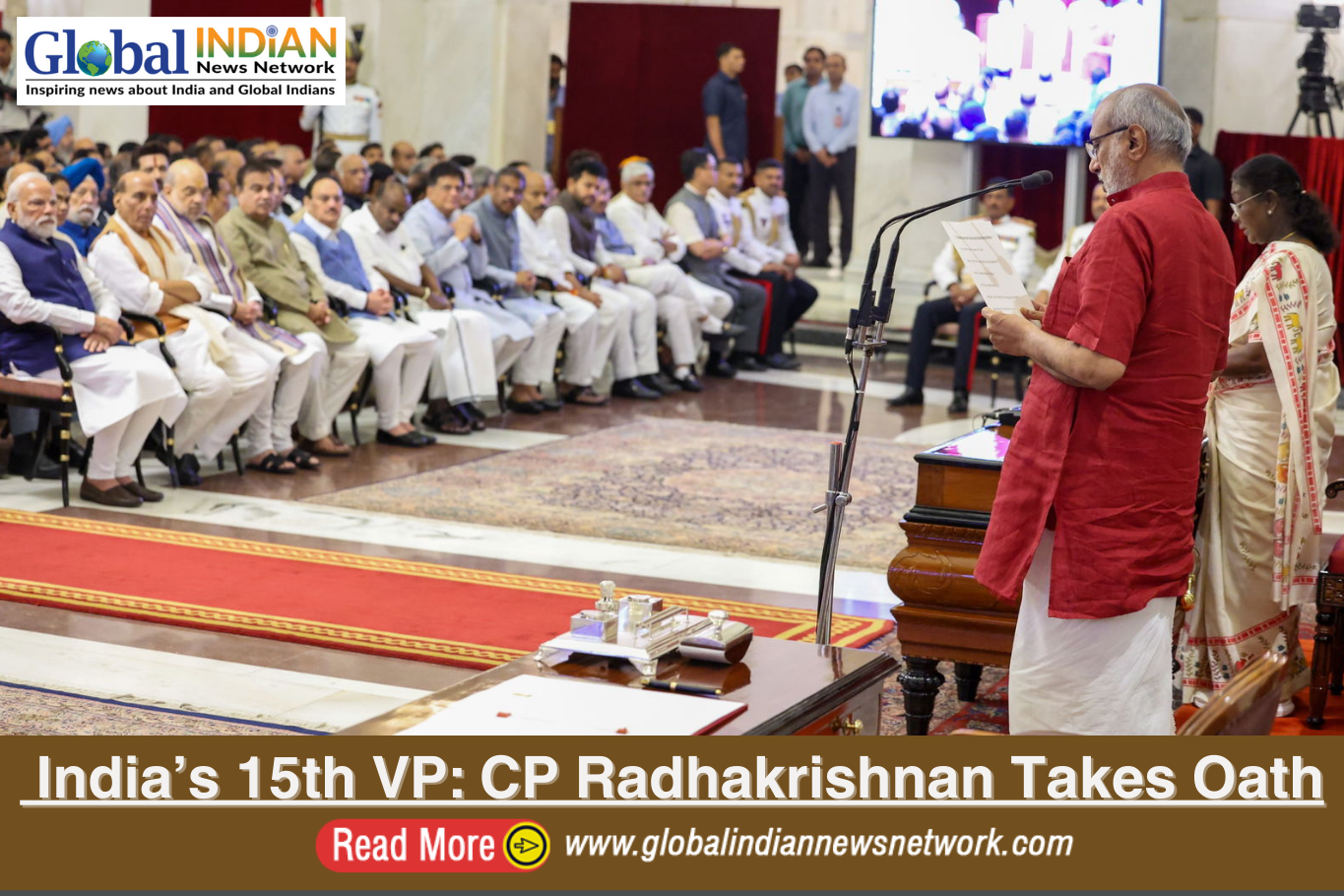  India’s 15th VP: CP Radhakrishnan Takes Oath