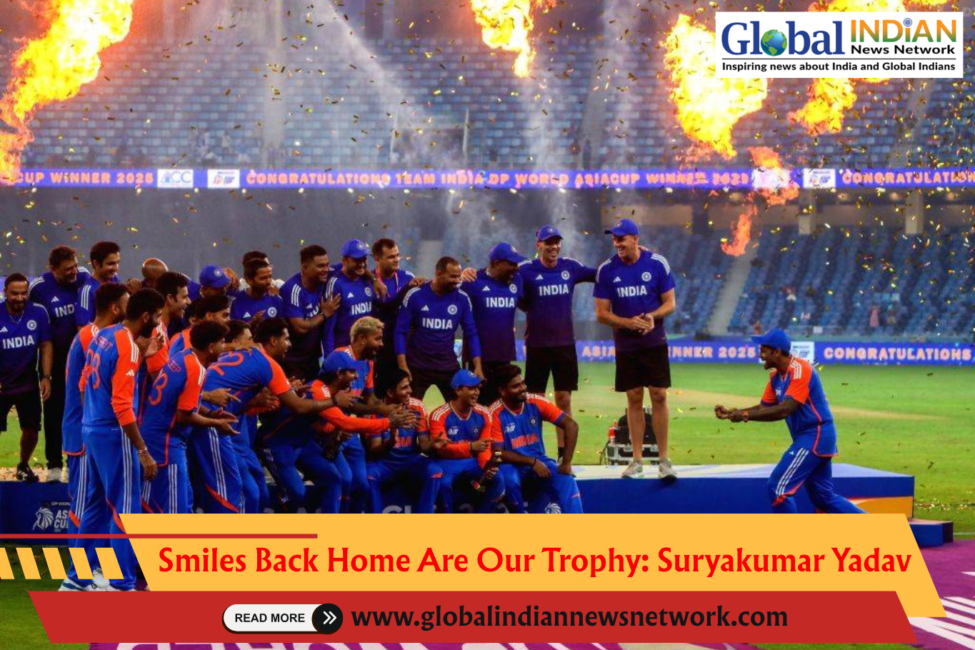  Smiles Back Home Are Our Trophy: Suryakumar Yadav
