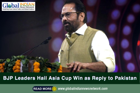 BJP Leaders Hail Asia Cup Win as Reply to Pakistan BJP leaders across the country hailed India’s dramatic victory over Pakistan in the Asia Cup 2025 final, calling it not just a cricketing achievement but a symbolic triumph of national pride and defiance. Senior BJP leader Mukhtar Abbas Naqvi described the win as a strong message to a nation that has long supported terrorism. “Our players not only dominated on the field but also gave a fitting response to Pakistan, which has become a supporter of terrorism. Today, this country is transformed. It is no longer a nation that tolerates terrorism while maintaining relations,” he said. India defeated Pakistan in a thrilling contest at the Dubai International Stadium. Pakistan began strongly at 113/1 in 12.4 overs but collapsed to 146 all out in 19.1 overs, undone by Kuldeep Yadav’s brilliant 4/30. Chasing 147, India reached the target with two balls to spare, powered by Tilak Varma’s unbeaten 69 and Shivam Dube’s late fireworks, sealing their ninth Asia Cup title. Reacting to the triumph, BJP MLA Rameshwar Sharma said the Indian team had once again upheld the nation’s honour on the global stage. “An Indian citizen fights for the unity and integrity of India, whether on the battlefield or the cricket pitch. We have defeated Pakistan not just once, but hundreds of times,” he declared. Sharma also praised the Indian team’s bold refusal to accept the Asia Cup trophy and medals from ACC President Mohsin Naqvi, who also heads the Pakistan Cricket Board. “We had to show the world that we stand on the pitch not for awards, but for India’s pride. We stand on the pitch for the chants of victory for Mother India. India has won thousands of trophies and has become a world champion many times,” he said. MLA Ratnakar Mishra echoed the sentiment, extending congratulations to both the team and the nation. “First of all, heartfelt wishes and congratulations to the Indian players who defeated Pakistan,” he said. The emotional reactions from BJP leaders reflect the broader national mood, as India’s unbeaten campaign in the tournament culminated in a victory that blended sporting excellence with a symbolic show of strength. For many, the Asia Cup triumph is not just a cricketing milestone but a message of India’s resolve across arenas—from the pitch to diplomacy.