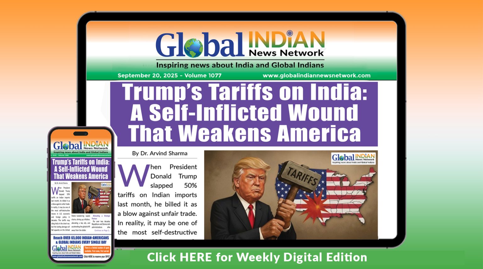 Trump’s Tariffs on India: A Self-Inflicted Wound That Weakens America & Weekly Summary of Global Indians
