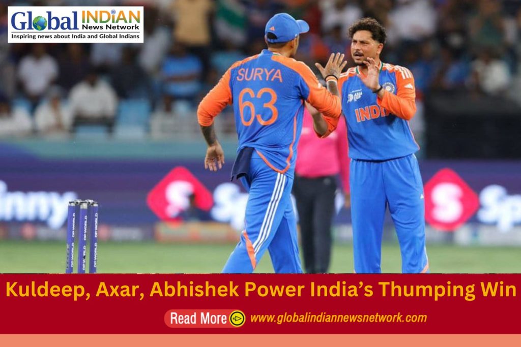 Kuldeep, Axar, Abhishek Power India’s Thumping Win