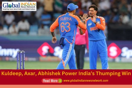 Kuldeep, Axar, Abhishek Power India’s Thumping Win